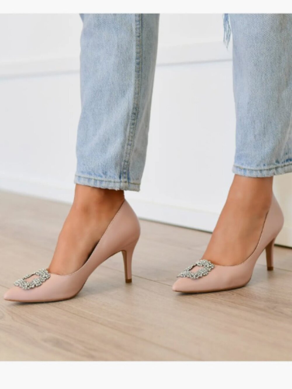 Journee Collection Izzie Pump - Jewel Buckle Pumps - Light Pink